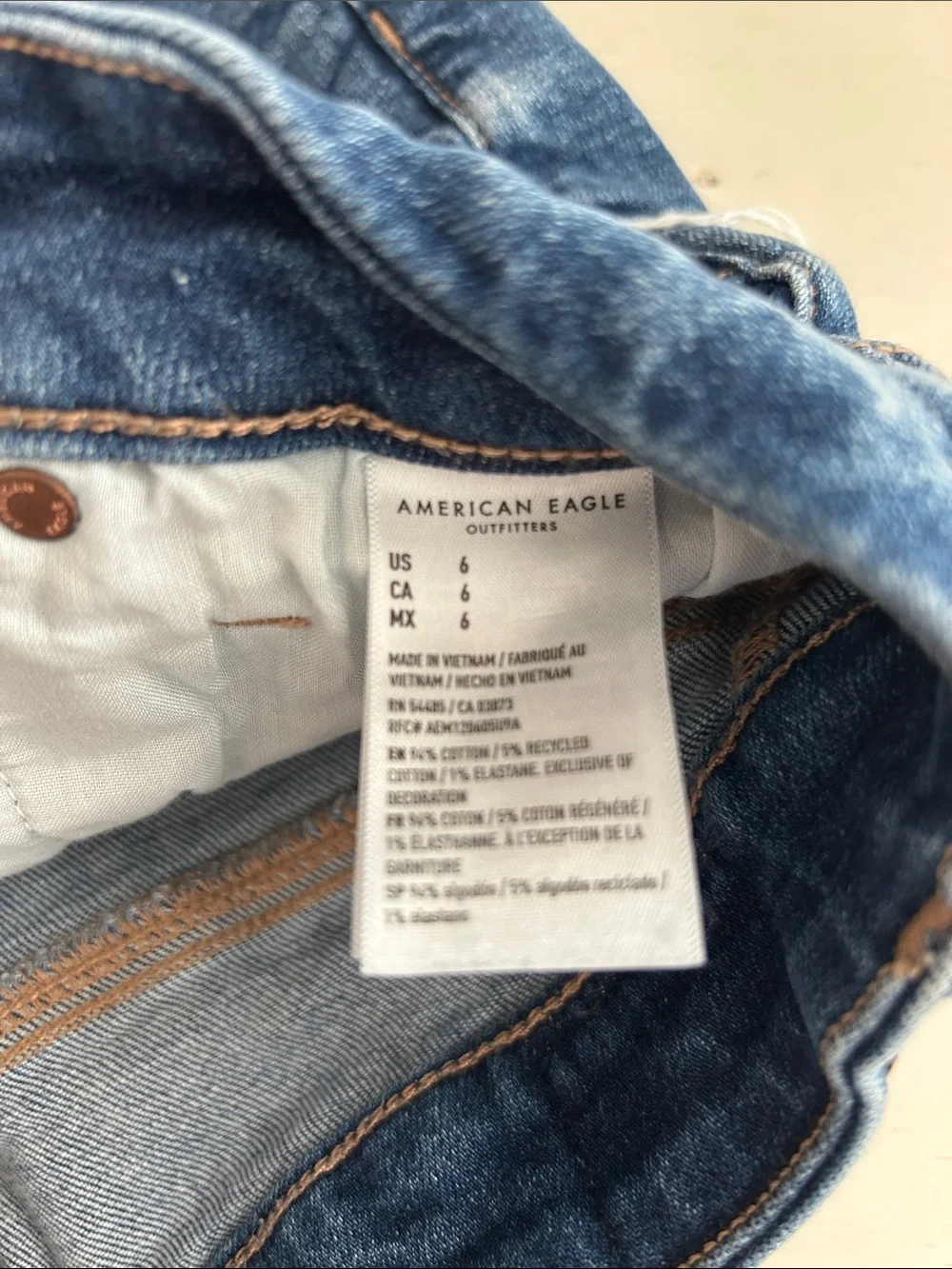 American Eagle Outfitters Distressed Dark Wash Denim Cutoff Shorts